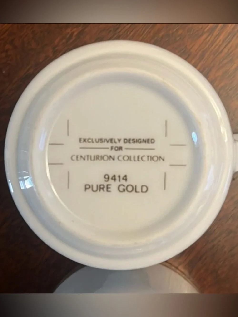 Set of 4 Centurion Collection 9414 Pure Gold Demitasse Cups & Saucers NWOT